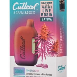 Sherbet Cutleaf 2.0 CBD THC Live Rosin Vape 5G